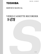 Toshiba V-E78 Service Manual