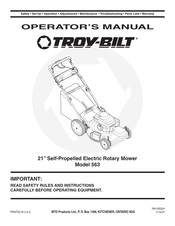 Troy-Bilt 563 Operator's Manual
