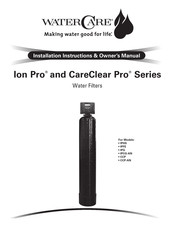 WaterCare Ion ProSeries Installation Instructions & Owner's Manual