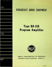 RCA BA-13A Instructions Manual