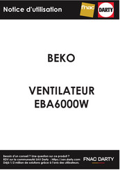 Beko EBA 6000 W User Manual