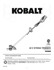 Kobalt KST 130X Manual
