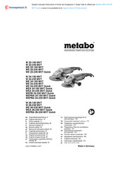 Metabo WEA 24-180 MVT Quick Original Instructions Manual