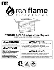RealFlame CT0011LP-GLS Ledgestone Square Owner's Manual