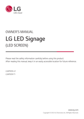 LG LSAP009-U1 Owner's Manual