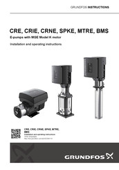 Grundfos CRNE Series Installation And Operating Instructions Manual