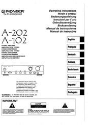 Pioneer A-202 Operating Instructions Manual