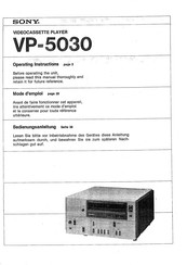 Sony VP-5030 Operating Instructions Manual