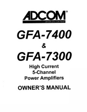 Adcom GFA-7400 Owner's Manual