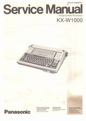 Panasonic KX-W1000 Service Manual