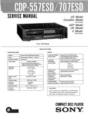 Sony CDP-707ESD Service Manual