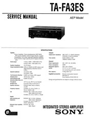 Sony TA-FA3ES Service Manual