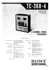 Sony TC-388-4 Service Manual