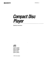 Sony CDP-C44 Operating Instructions Manual
