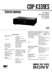 Sony CDP-X339ES Service Manual