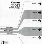 Canon X-711 Instructions Manual
