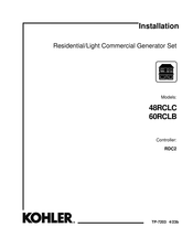 Kohler 60RCLB Installation Manual