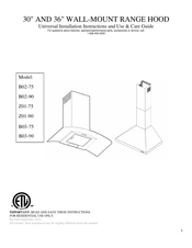 BED BATH & Beyond B02-90 Universal Installation Instructions And Use & Care Manual