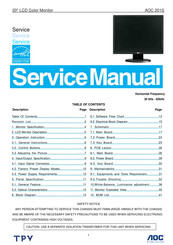 AOC 201S Service Manual