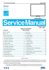 AOC 193P Service Manual
