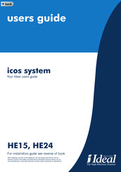 Ideal Boilers icos system HE15 User Manual