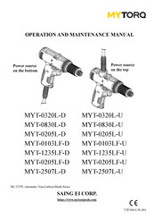MYTORQ MYT-0103LF-D Operation And Maintenance Manual