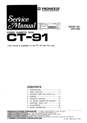 Pioneer CT-91 Service Manual