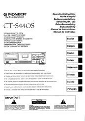Pioneer CT-S440S Operating Instructions Manual