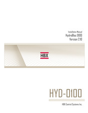 HBX HydroBloc 0100 Installation Manual