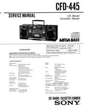 Sony CFD-449 Service Manual