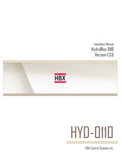 HBX HydroBloc 0110 Installation Manual