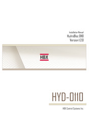 HBX HYD-0110 Installation Manual