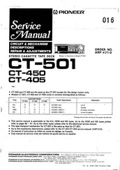 Pioneer CT-501 Service Manual