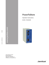 janitza PowerToStore 15.06.405 Operation Instructions Manual