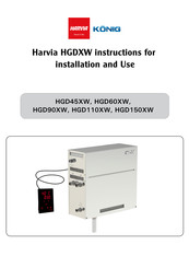 Harvia HGD90XW Instructions For Installation And Use Manual
