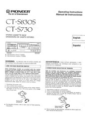 Pioneer CT-S730 Operating Instructions Manual