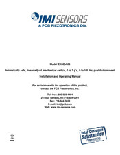 PCB Piezotronics IMI SENSORS EX685A09 Installation And Operating Manual