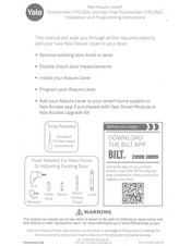 Yale Assure Lock Lever Touchscreen YRL226 Manual
