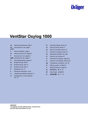 Dräger VentStar Oxylog 1000 Instructions For Use Manual