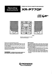 Pioneer XR-P770F Operating Instructions Manual