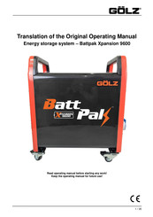 GÖLZ Battpak Xpansion 9600 Original Operating Manual