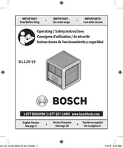 Bosch GLL25-10 Operating/Safety Instructions Manual