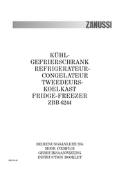 Zanussi ZBB 6244 Instruction Booklet