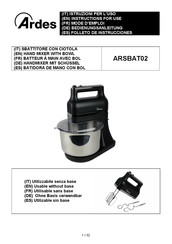 ARDES ARSBAT02 Instructions For Use Manual