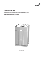 Zehnder Rittling ComfoAir 185 WM Installation Instructions Manual