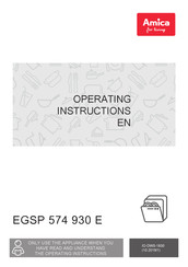Amica EGSP 574 930 E Operating Instructions Manual