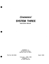 Cromemco System Three Instruction Manual