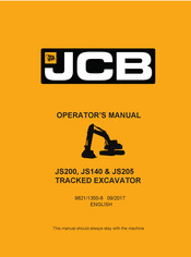jcb JS140 Operator's Manual