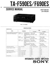 Sony TA-F690ES Service Manual