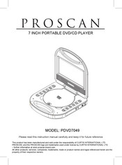ProScan PDVD7049 Manual
